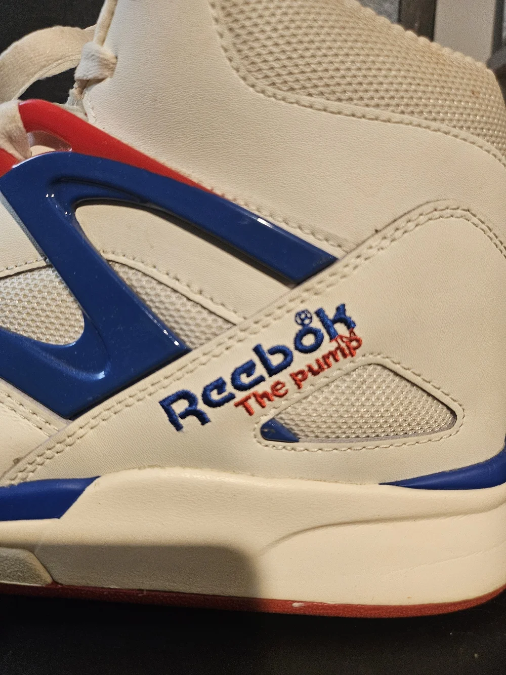 Reebok Kids White Blue Red High-Top Sneakers